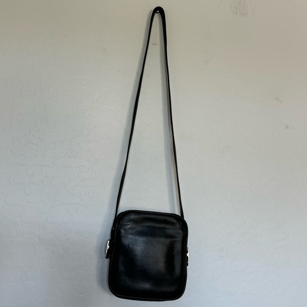 Vintage Coach 9817 Black Leather Camera Crossbody Shoulder Bag - Picture 3 of 16